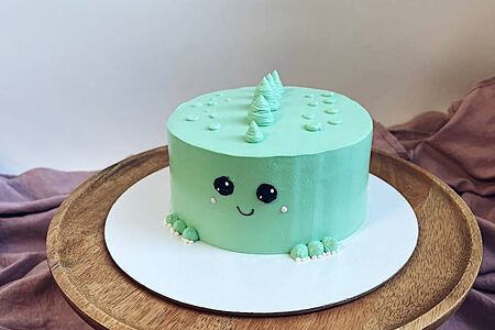 Детский торт №5 с Динозавром ваниль-клубника