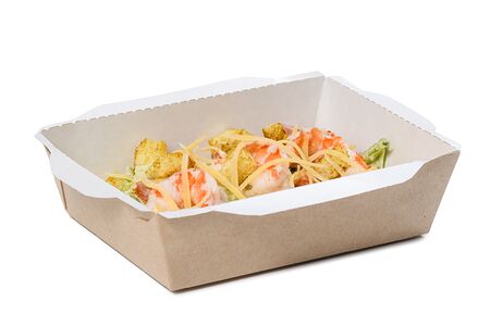 Салат цезарь с креветками 