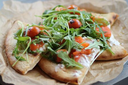 Фокачча с лососем