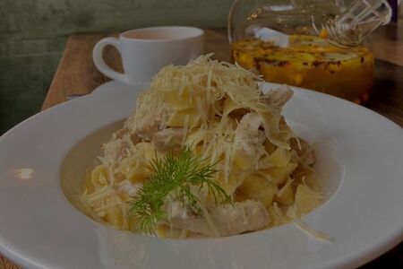 Феттуччине с курицей