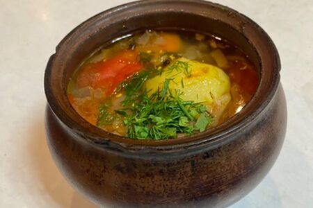 Куза шурпа (в горшочке)