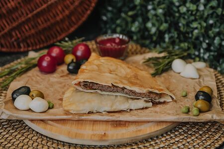 Чебурек с мраморной говядиной