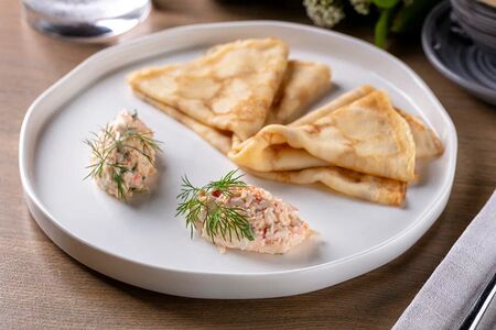 Блины с крабом