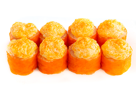 Запеченный ролл с лососем