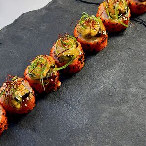 Запеченный с мидиями