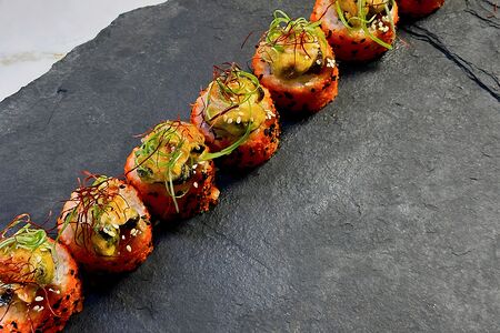 Запеченный с мидиями