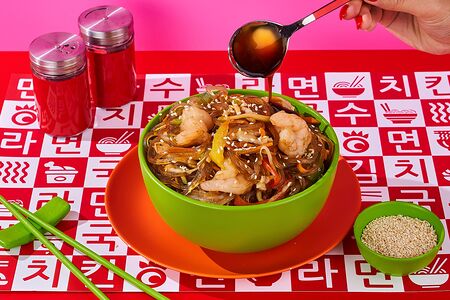 Чапче с тигровыми креветками