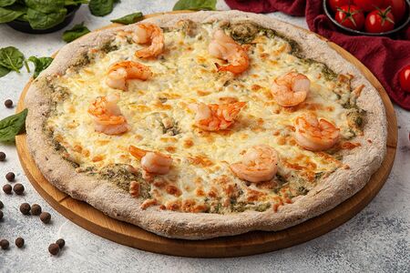 Креветки со шпинатом