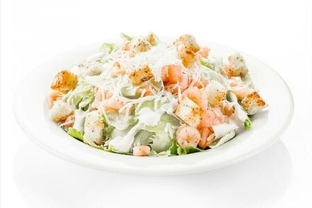 Салат Цезарь с креветками