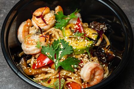 Лапша с креветкой