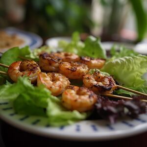 Шашлыки из креветок