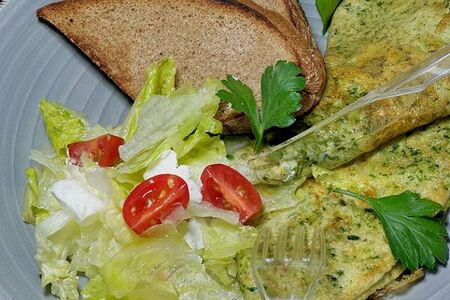 Омлет со шпинатом