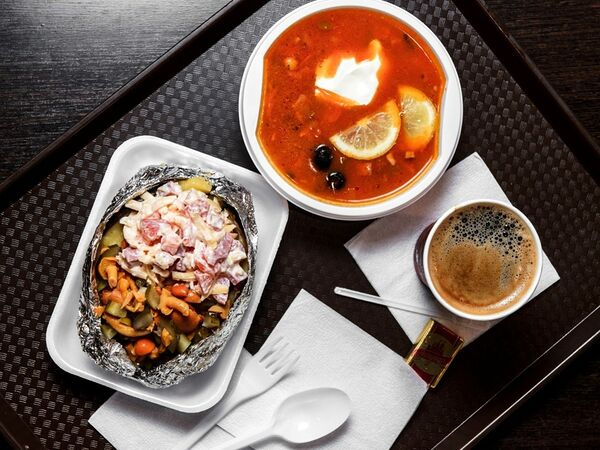 Печеная картошка и пицца