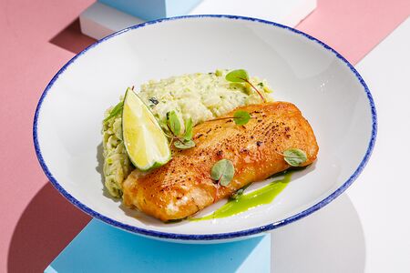 Судак с орзо