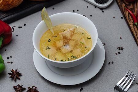 Уха с семгой