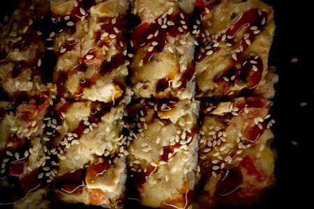 Суши-пицца с курицей