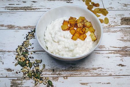 Рисовая каша с карамелизованной тыквой