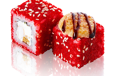 Запеченный ролл Креветка Терияки