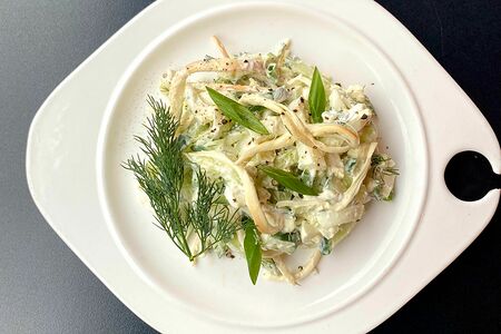 Огурец с яйцом