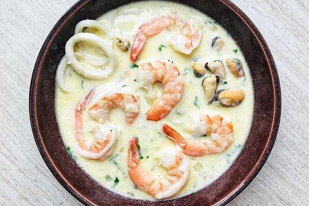 Суп Сливочный с Морепродуктами