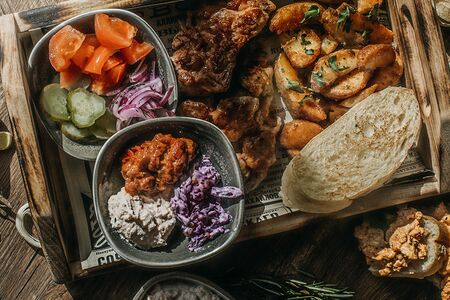 Баварская тарелка с цыпленком