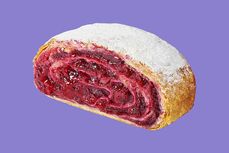 Штрудель с вишней веган