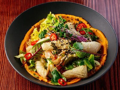 Кальмар и морковь кимчи