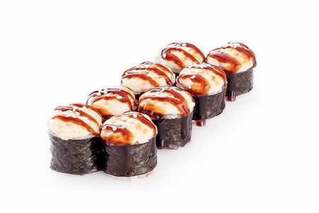 Запеченный с лососем терияки