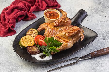 Цыпленок с овощами гриль