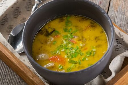 Рыбный чаудер с беконом