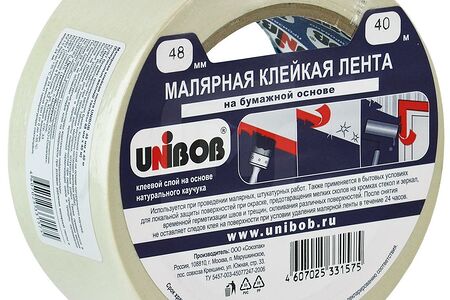 Unibob Лента малярная Бел 48х40 Союзпак
