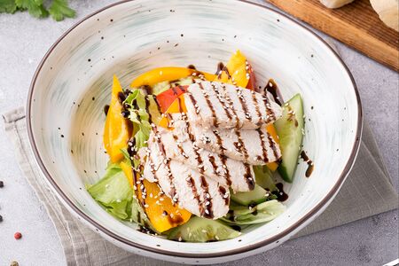 Овощной с запеченной курой