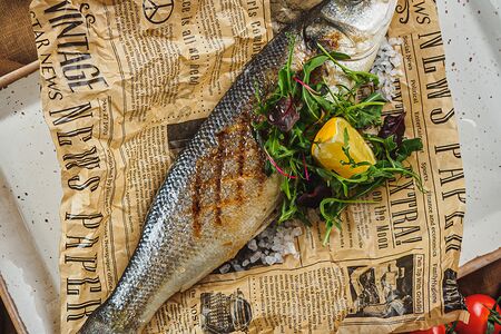 Сибас на мангале