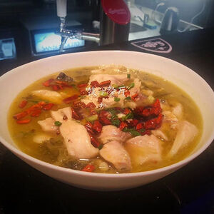 Карп с маринованной пекинской капустой №1