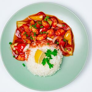 Кусочки курицы в кисло-сладком соусе