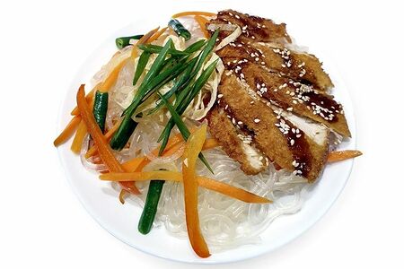 Харусаме с курицей терияки