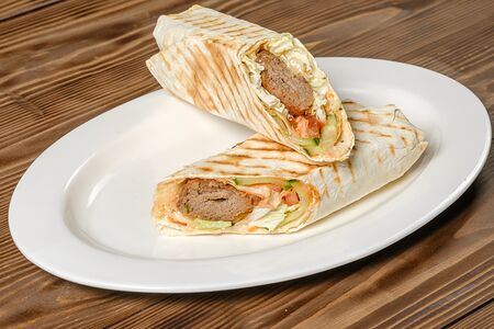 Шаурма Цезарь с люля-кебаб