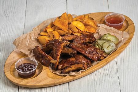 Свиные ребрышки в соусе барбекю