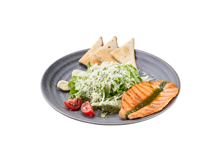 Салат Цезарь с семгой