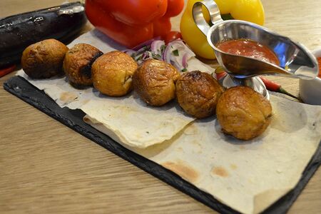 Шашлык из шампиньонов