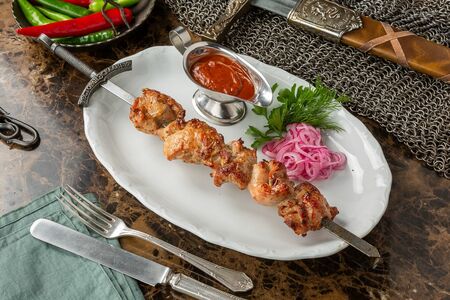 Шашлык из куриного бедра