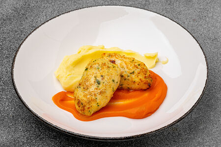 Котлеты из судака и щуки с пюре