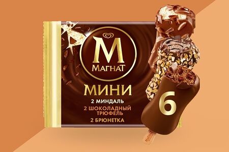 Мороженое Магнат Мини- Шоколадный трюфель, Брюнетка, Миндаль