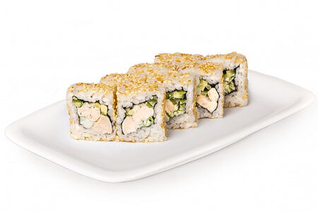 Калифорния с креветками в кунжуте