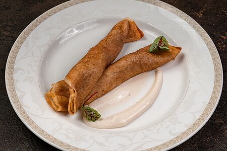 Блинчики с крабом и креветкой