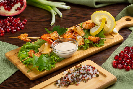 Тигровые креветки на углях