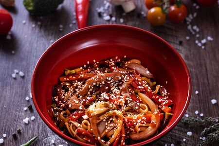 Удон с говядиной