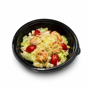 Салат Цезарь с креветками