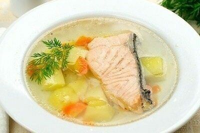 Уха Ладожская с сёмгой