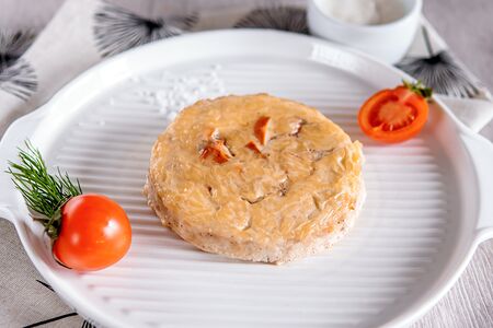 Гнездо индейки с томатами и сыром